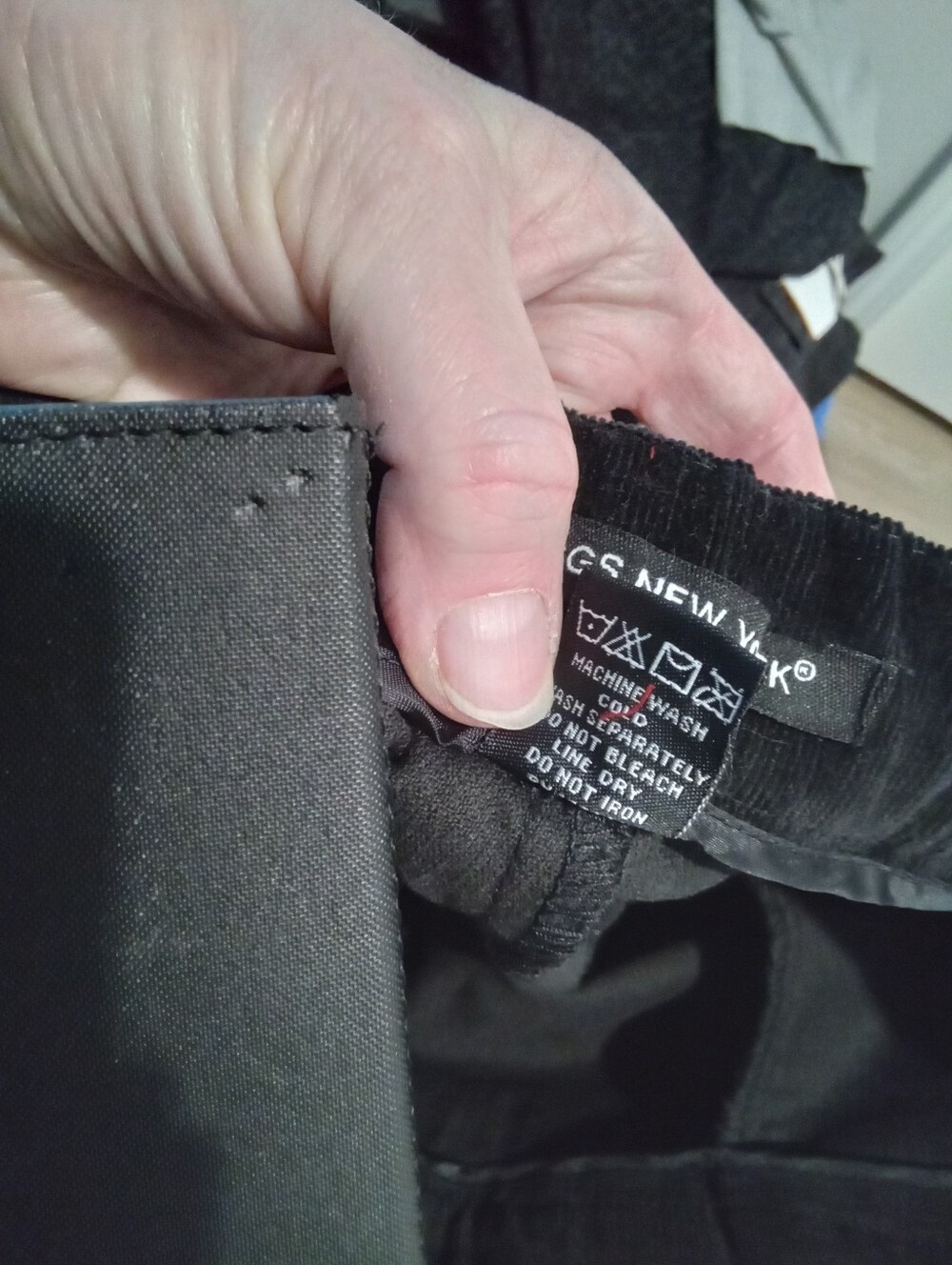 NWT Vintage Deadstock Briggs New York Black Cotton Stretch Pants Sz 16 Petite - Picture 7 of 13